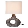Dekoracyjna lampka stołowa ceramiczna podstawa z lnianym abażurem designerska nowoczesna na komodę TOMEO 47509/81/30 LUCIDE
